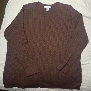 Amazon Essentials Men's Chocolate Cable Knit Sweater